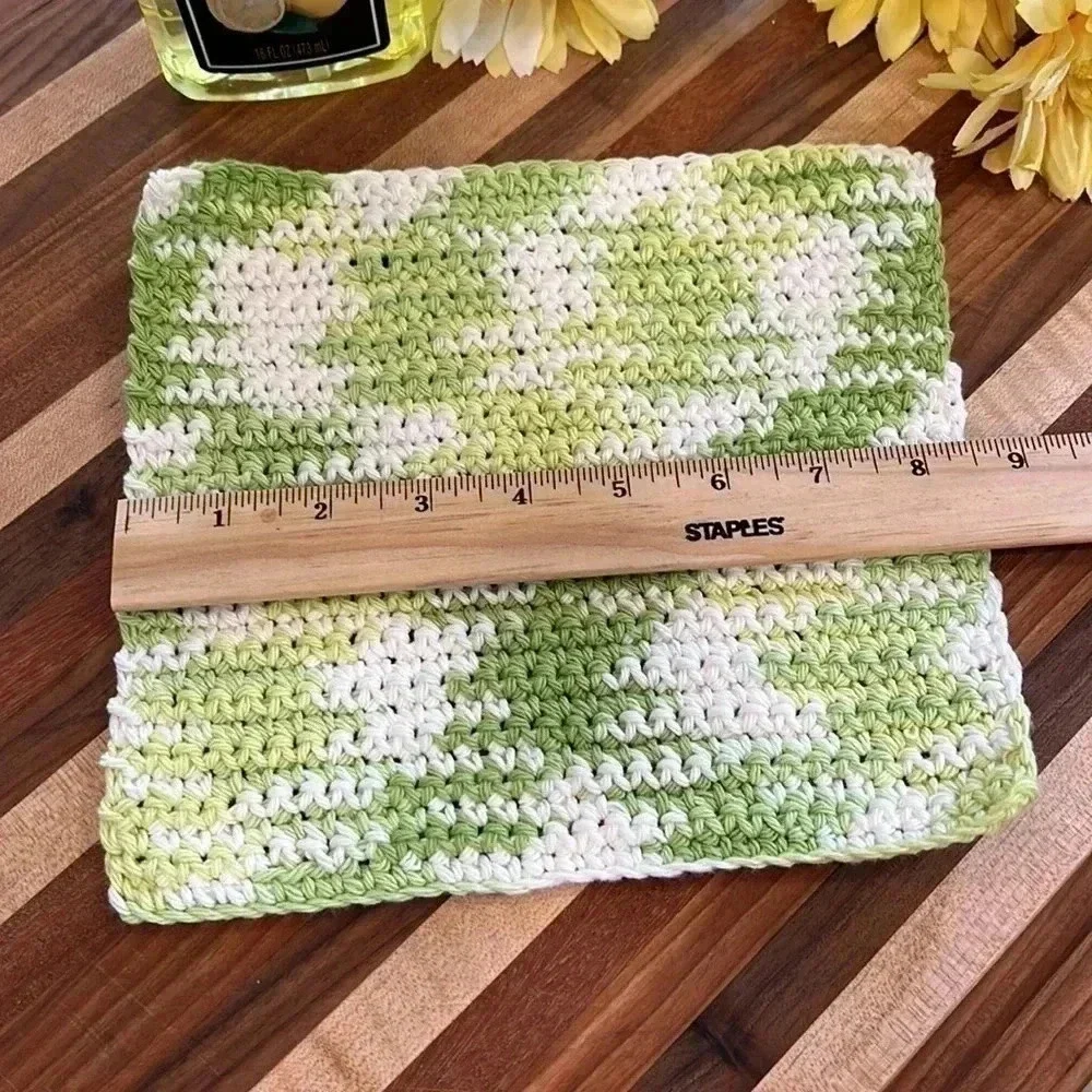100% Cotton Handmade Washcloths - Set of 3